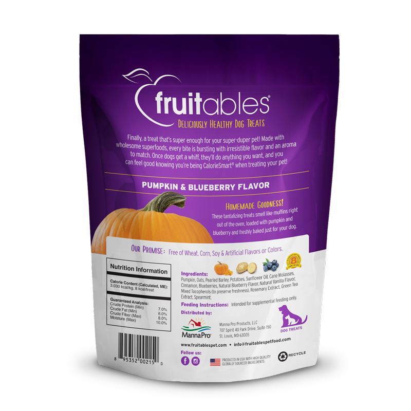 Fruitables Baked Pumpkin &amp; Blueberry Dog Treats (7oz)
