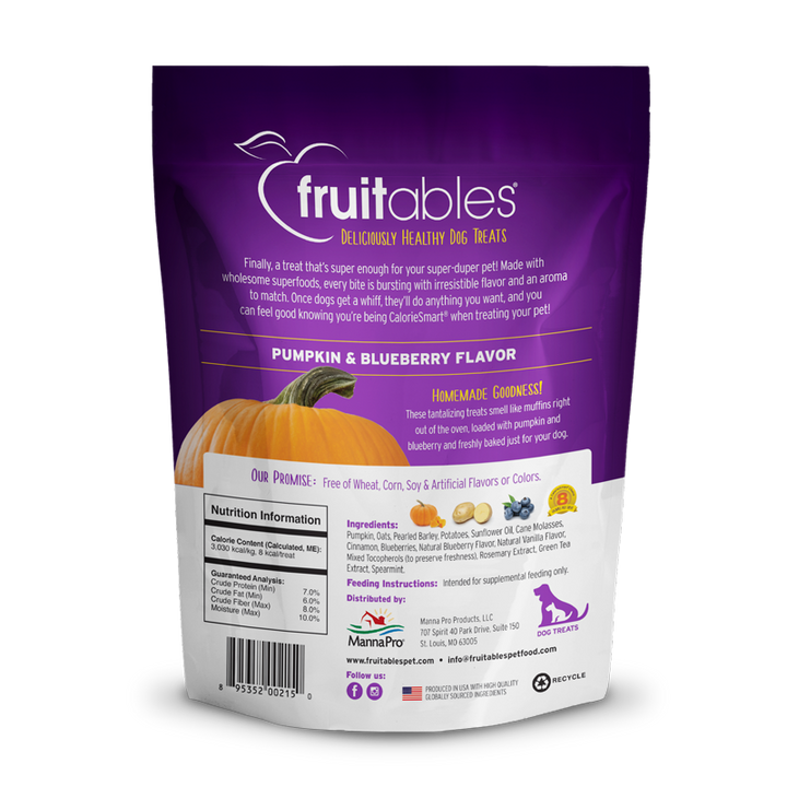Fruitables Baked Pumpkin &amp; Blueberry Dog Treats (7oz)
