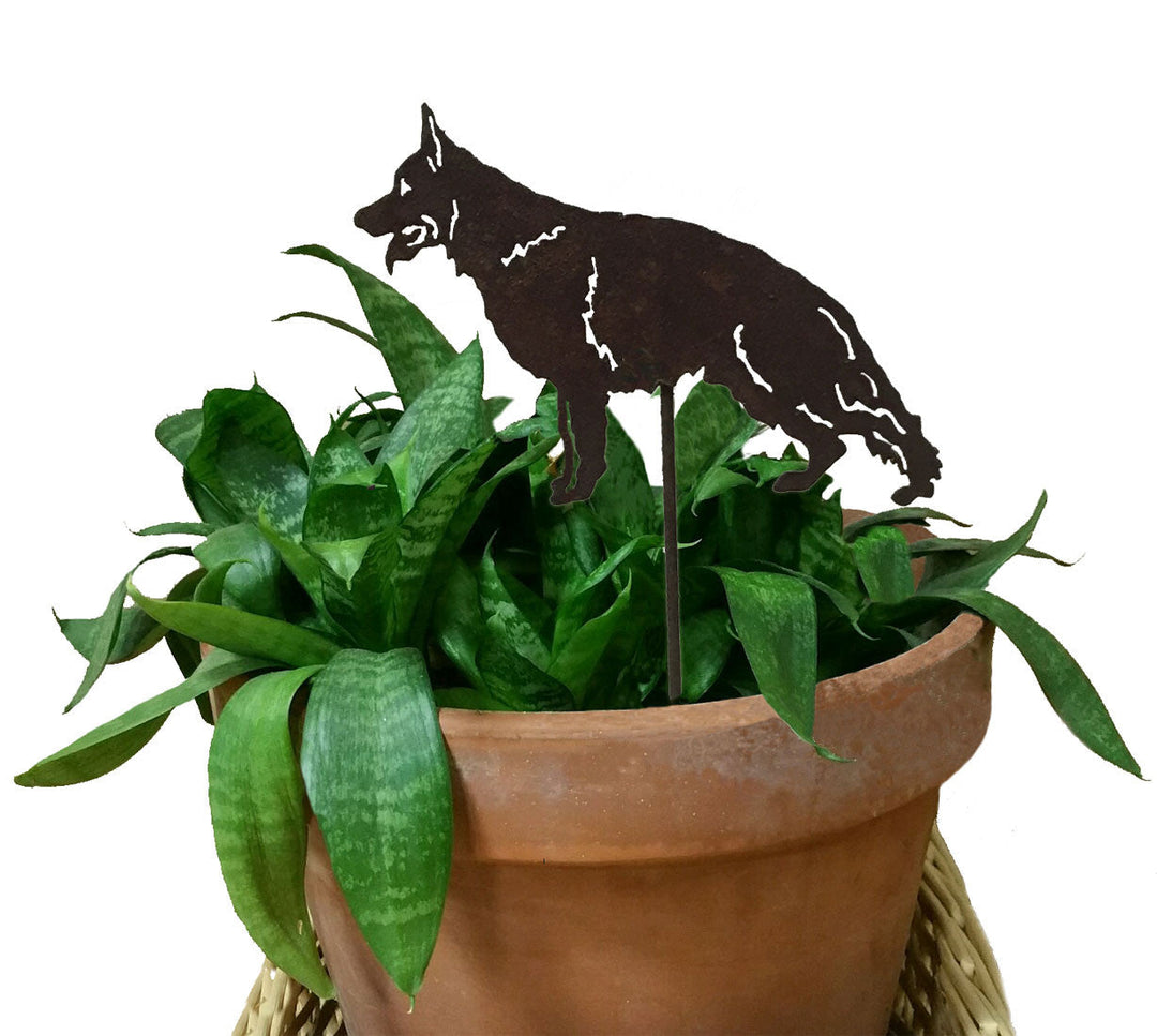 German Shepherd Plant Stake