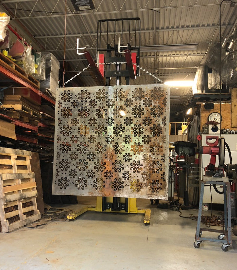 Outdoor Metal Privacy Screen Panel (Optimum) – Heavy-Duty Steel for Patio &amp; Fence (60” &amp; 72”)