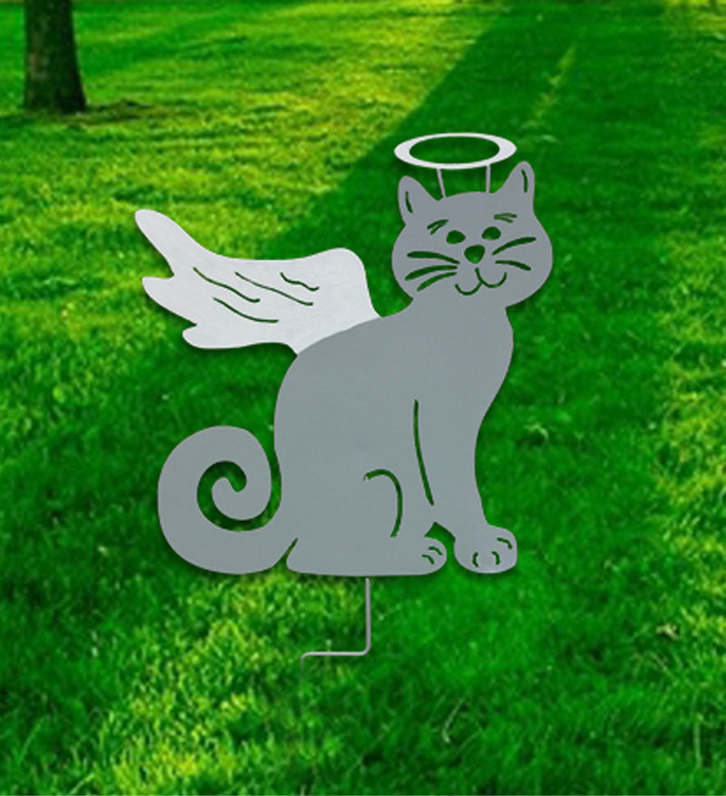 Cat Angel Memorial Garden Stake (Style 2)