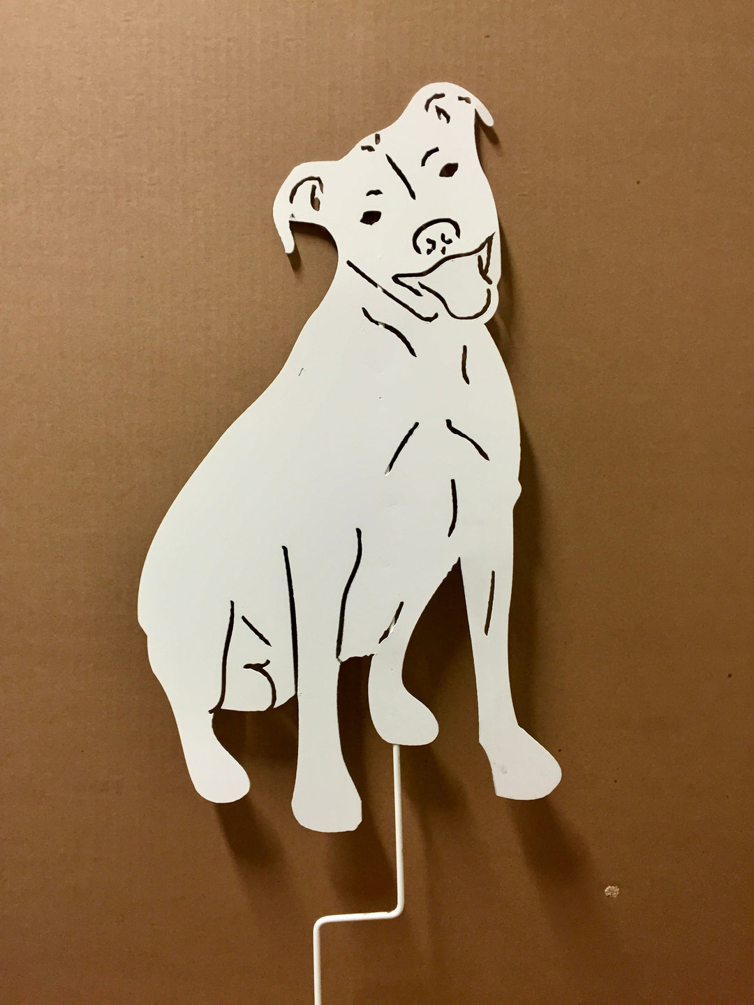 Pit Bull Garden Statue or Dog Wall Art