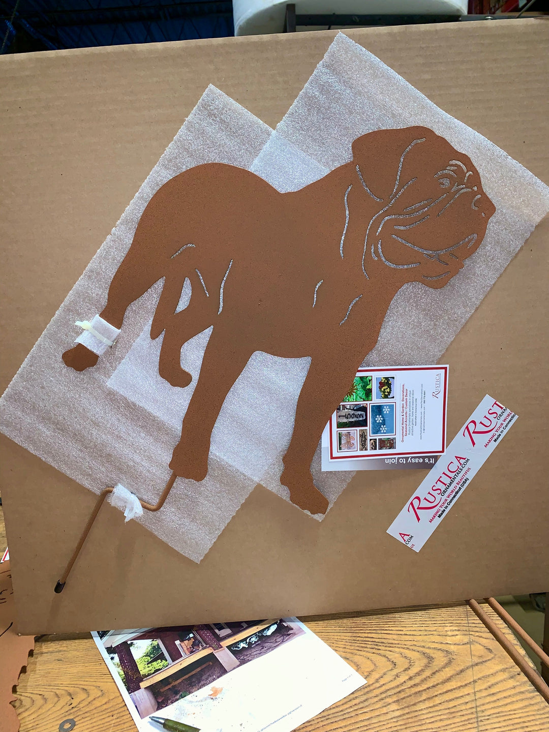Dogue de Bordeaux Garden Stake or Wall Hanging