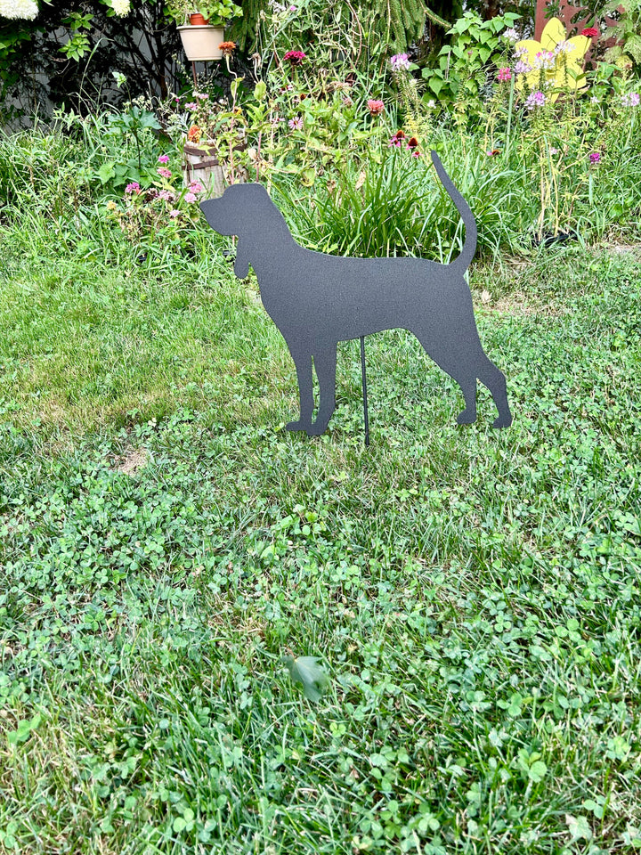 Black and Tan Coonhound Garden Stake or Wall Art