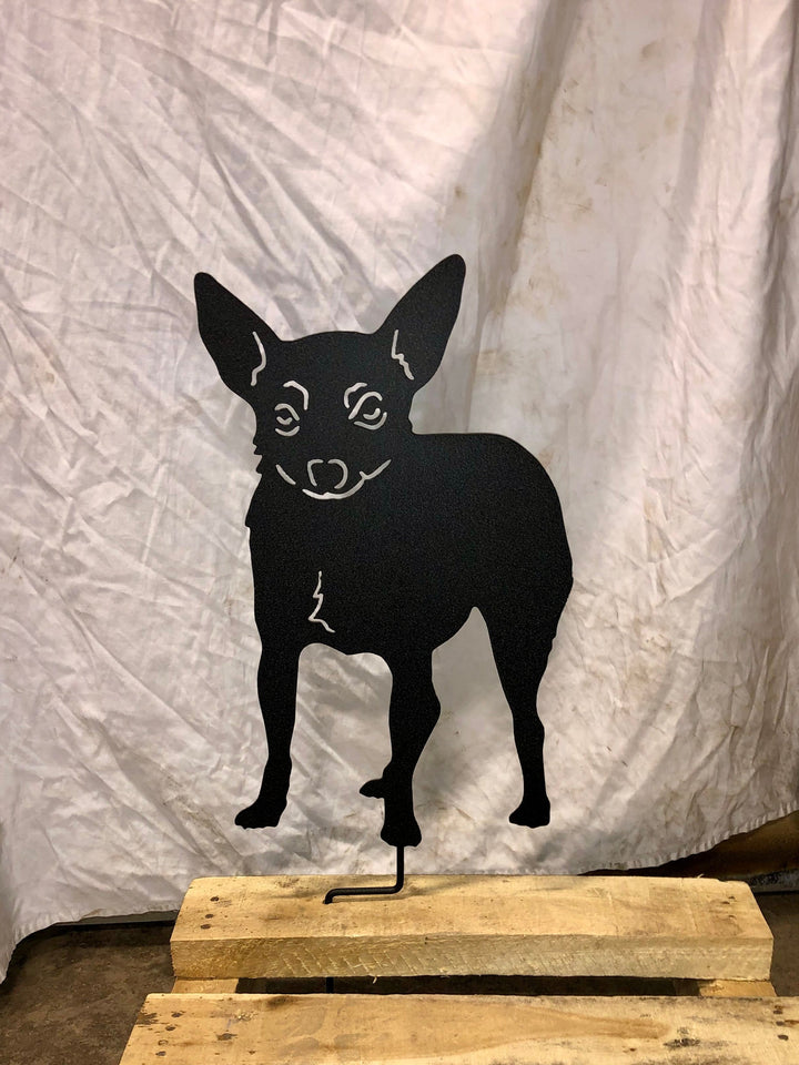Toy Fox Terrier Garden Stake or Wall Hanging