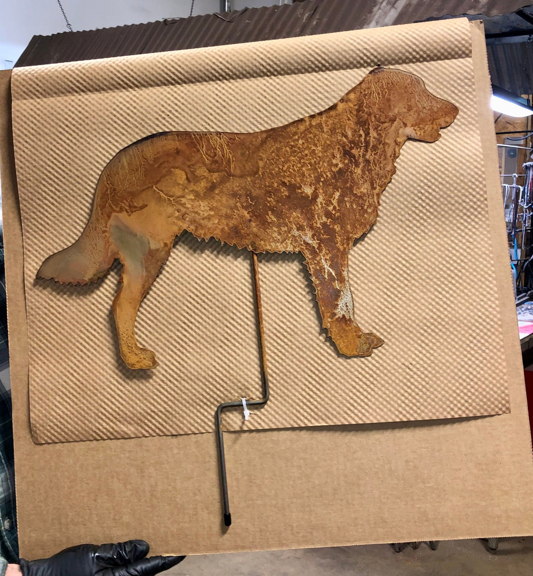 Flat-Coated Retriever Garden Stake or Wall Hanging
