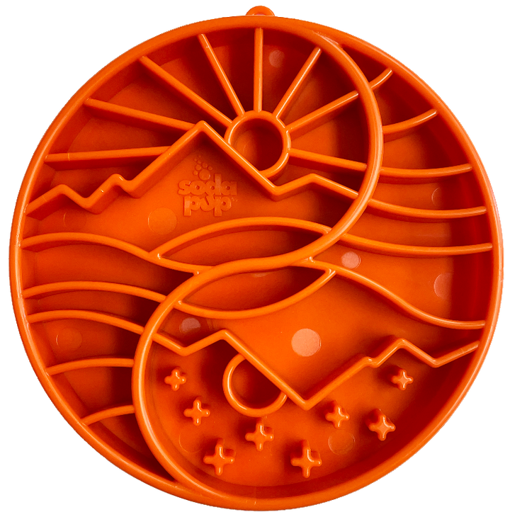 Sun and Moon eTray - Shallow Slow Feeder Dog Bowl for Enrichment | USA Made
