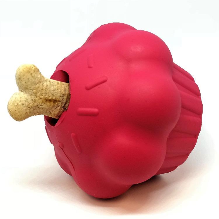 Cupcake eDispenser - Durable Rubber Chew Toy &amp; Treat Dispenser | USA Made
