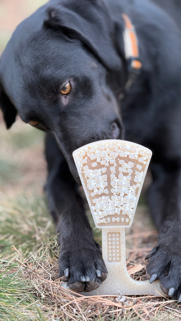 Waffle Tower Nylon Chew &amp; Enrichment Toy | 2-in-1 for Aggressive Chewers | SodaPup