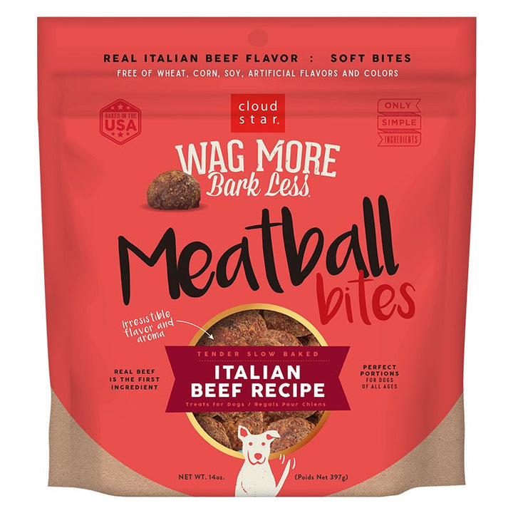 Wagmore Grain Free Beef Meatball Bites Dog Treats (14oz)