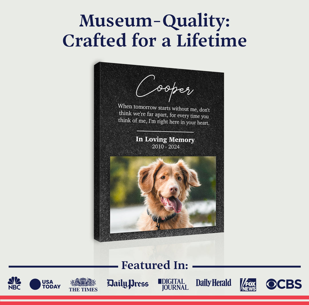 Pet Memorial Portrait Watercolor Sign Here In Your Heart