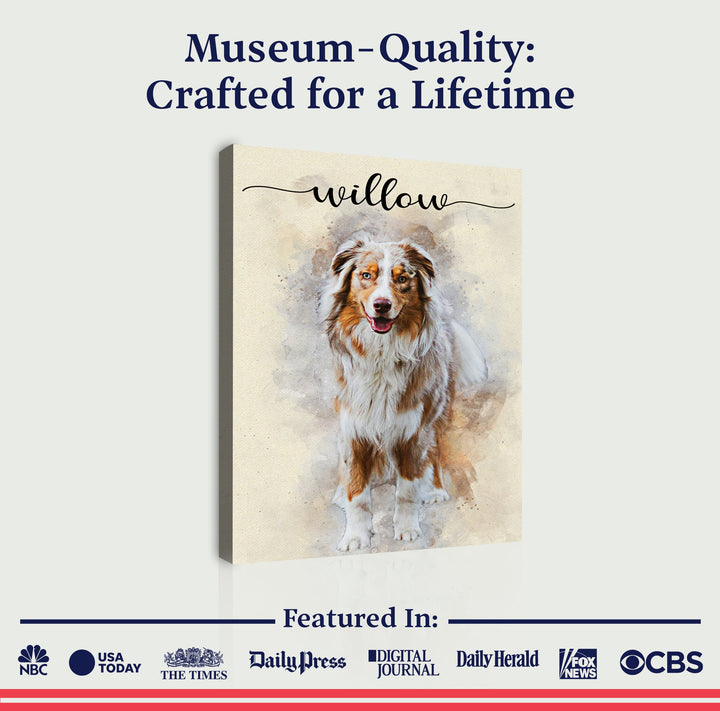 Pet Memorial Watercolor Portrait Sign II