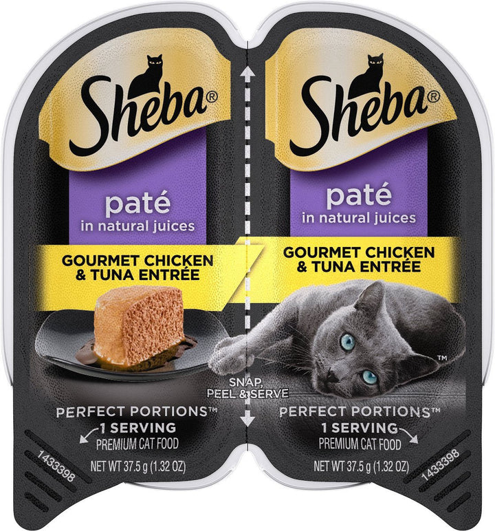 Sheba Perfect Portions Premium Pate Chicken &amp; Tuna Wet Cat Food (2.65oz)