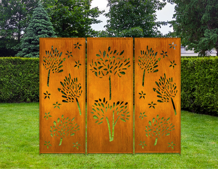 Large Outdoor Metal Privacy Screen Panels (60” &amp; 72”) – Heavy-Duty Steel for Patio &amp; Fence