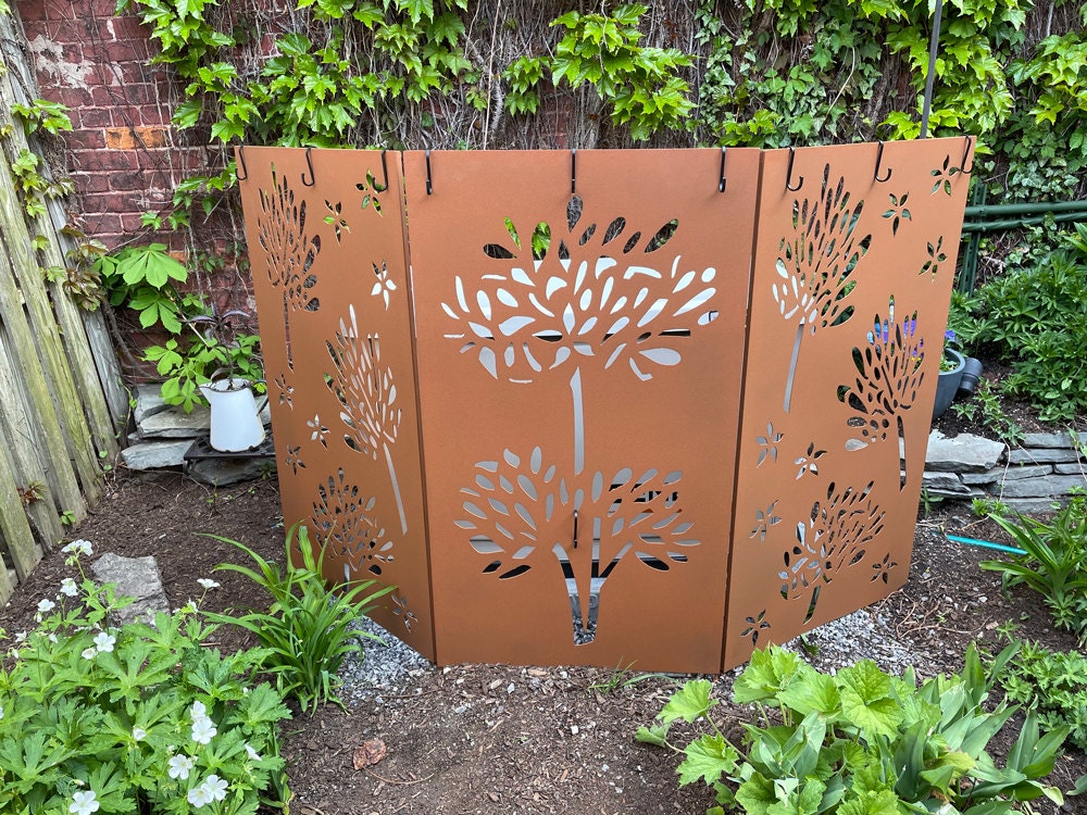 Outdoor Metal Privacy Screen Panels (60” &amp; 72”) | Heavy-Duty Steel for Patio &amp; Fence