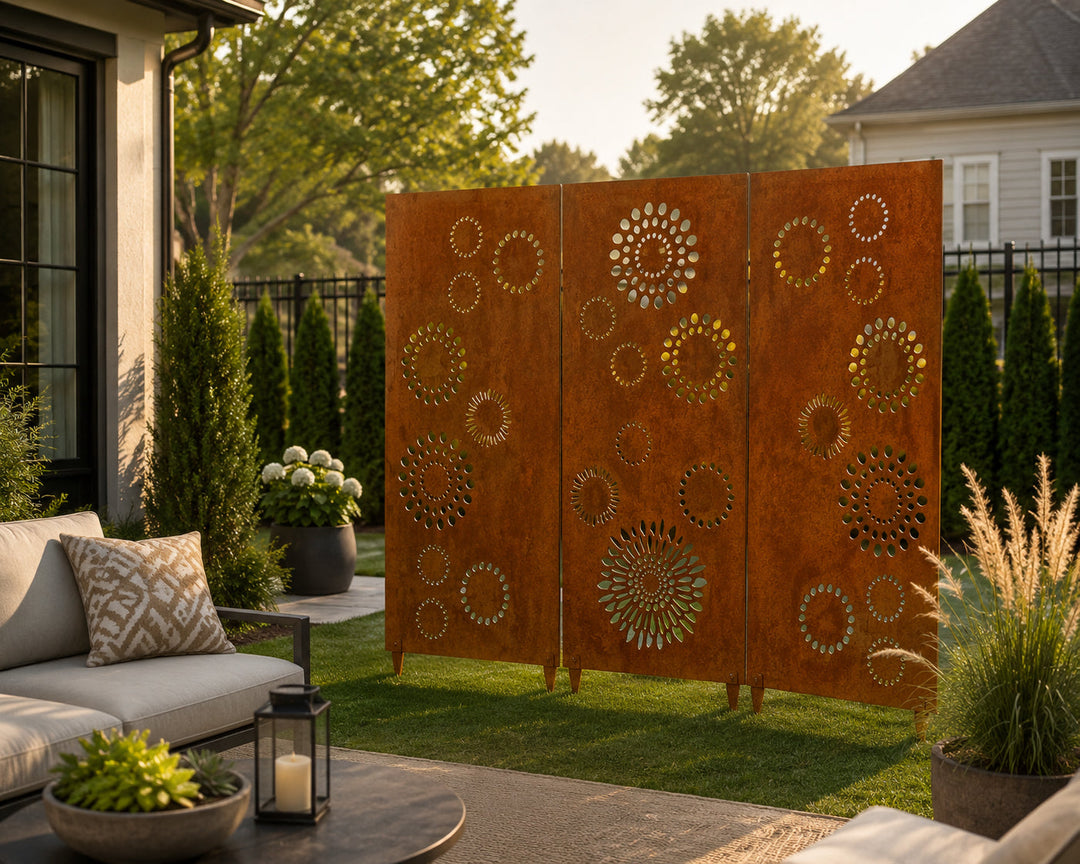Outdoor Metal Screen Panels (60” &amp; 72”) – Heavy-Duty Steel for Patio, Fence &amp; Backyard