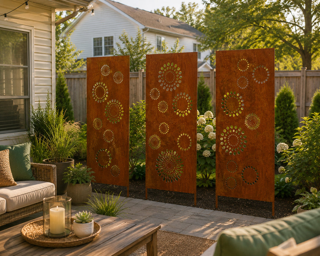 Outdoor Metal Screen Panels (60” &amp; 72”) – Heavy-Duty Steel for Patio, Fence &amp; Backyard