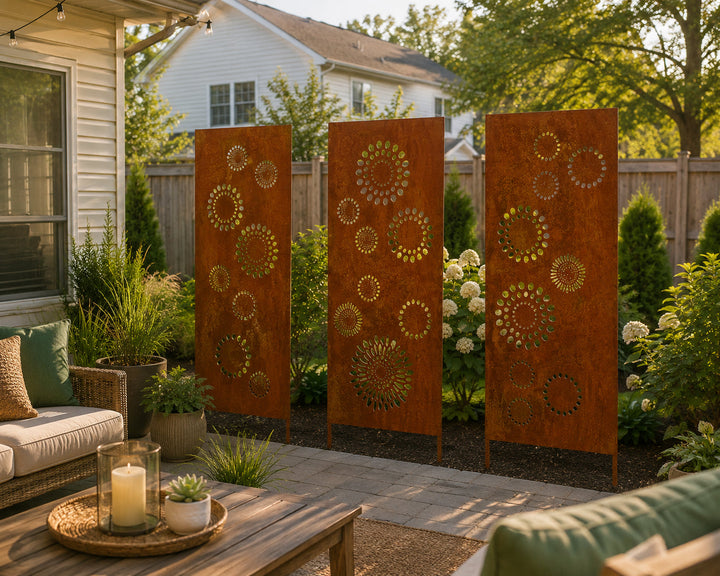 Outdoor Metal Screen Panels (60” &amp; 72”) – Heavy-Duty Steel for Patio, Fence &amp; Backyard