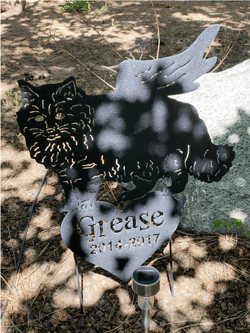 Long Haired Cat Yard Art or Wall Hanging
