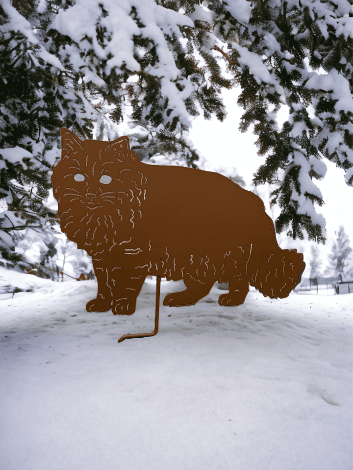 Long Haired Cat Yard Art or Wall Hanging