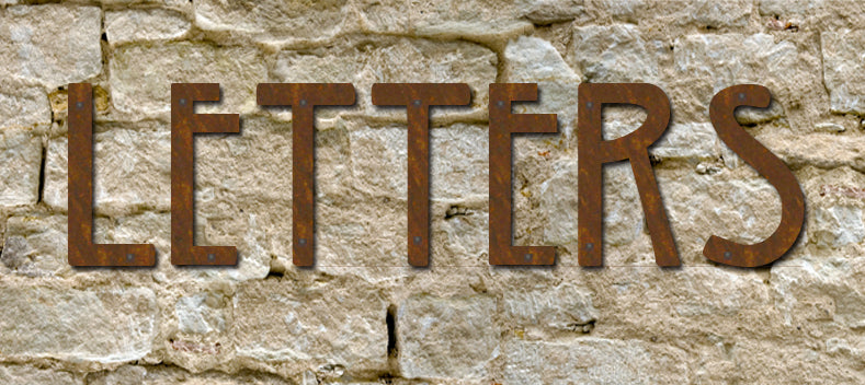 Rustic Mission Style House Numbers or Letters (Set of 6)