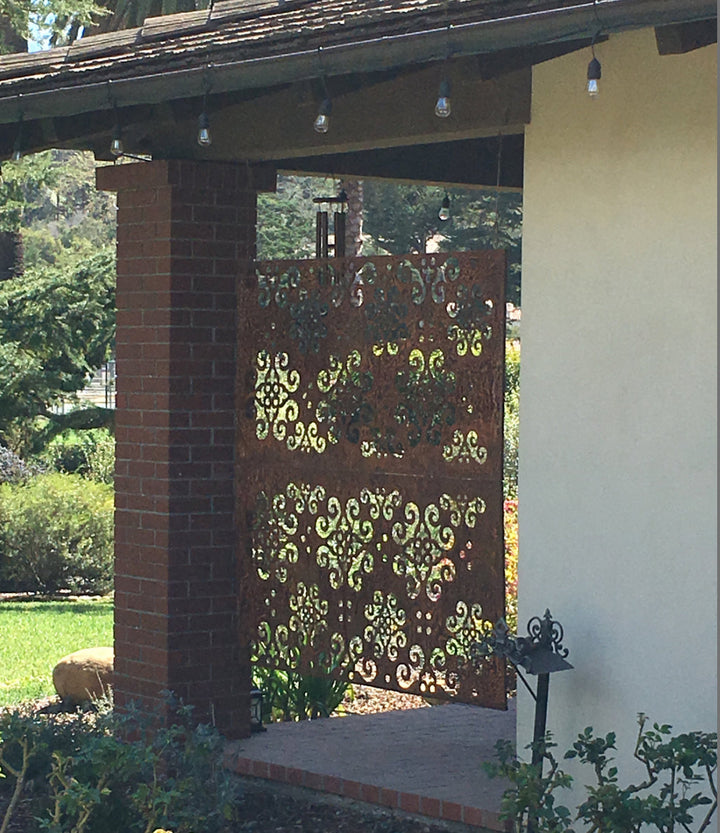 Outdoor Metal Privacy Screen Panel (Optimum) – Heavy-Duty Steel for Patio &amp; Fence (60” &amp; 72”)