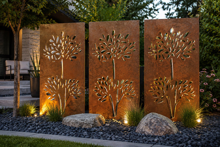 Large Outdoor Metal Privacy Screen Panels (60” &amp; 72”) – Heavy-Duty Steel for Patio &amp; Fence