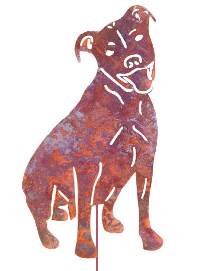 Pit Bull Garden Statue or Dog Wall Art