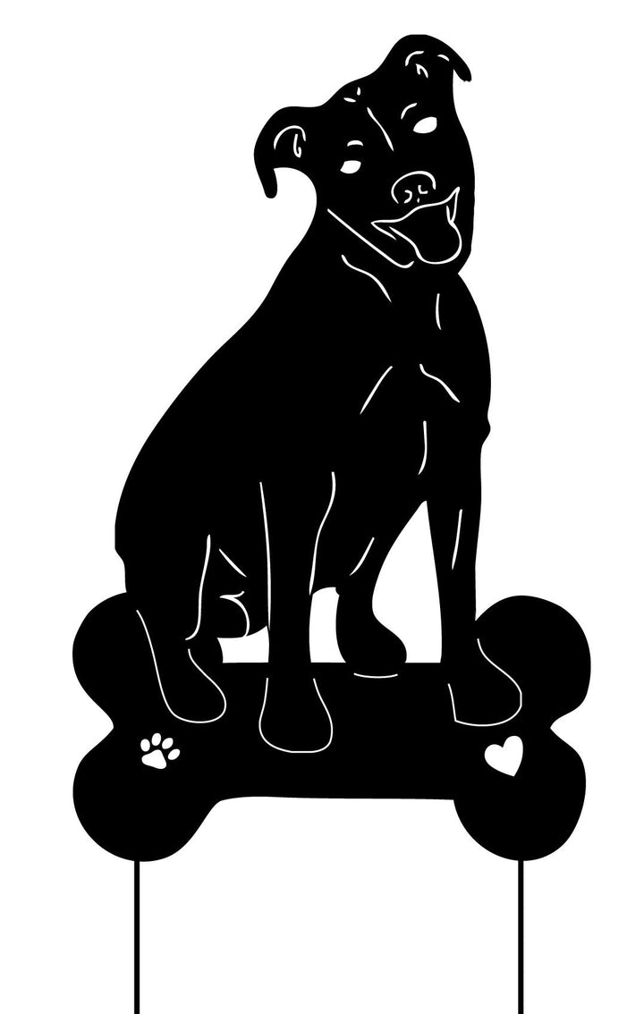 Pit Bull Garden Statue or Dog Wall Art