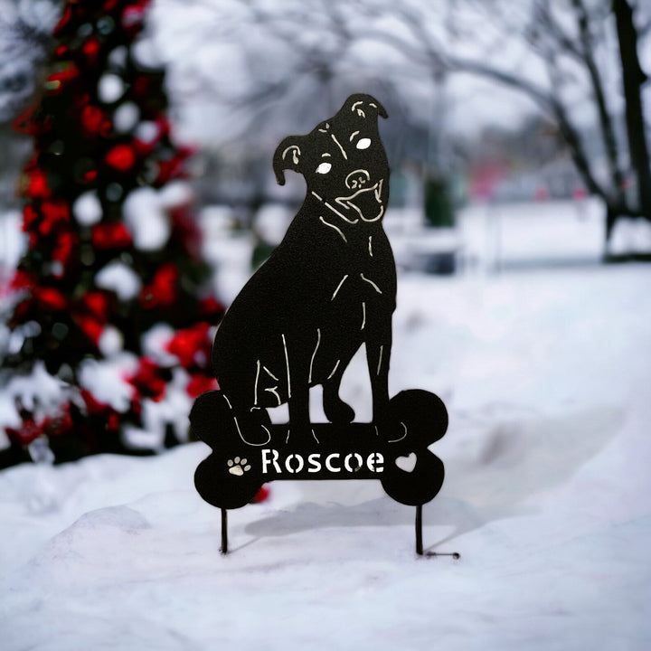 Pit Bull Garden Statue or Dog Wall Art