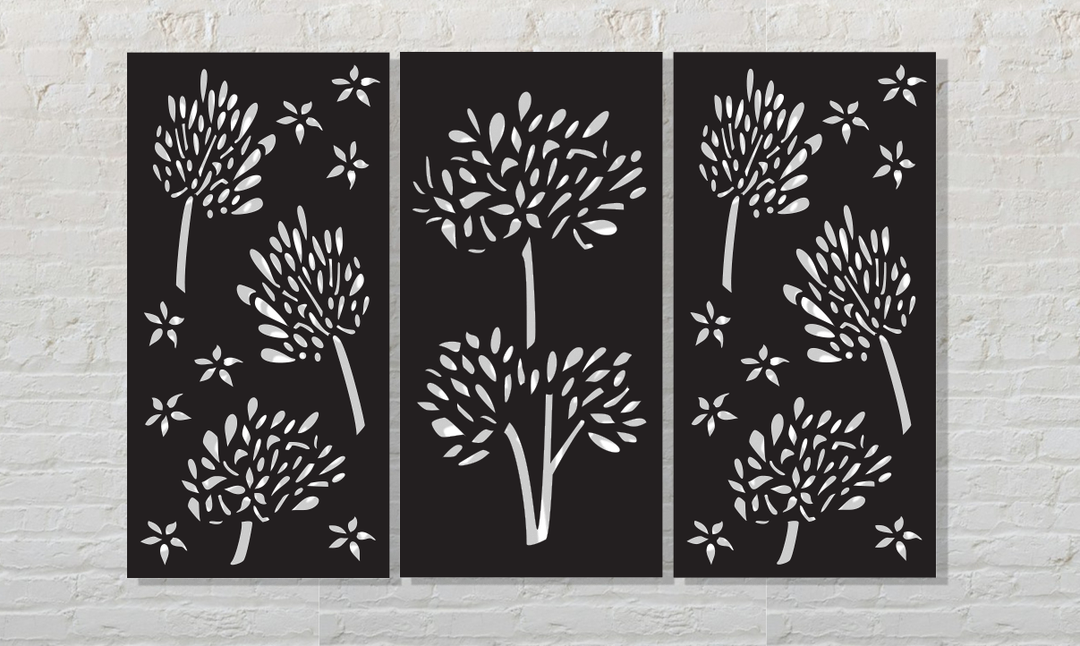 Privacy Screens Outdoor or Large Metal Wall Art (46" Inch)