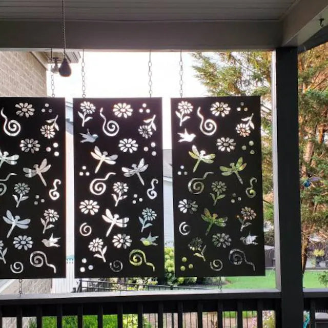 Outdoor Metal Patio Privacy Screen Panels (60” &amp; 72”) – Heavy-Duty Steel for Deck &amp; Backyard