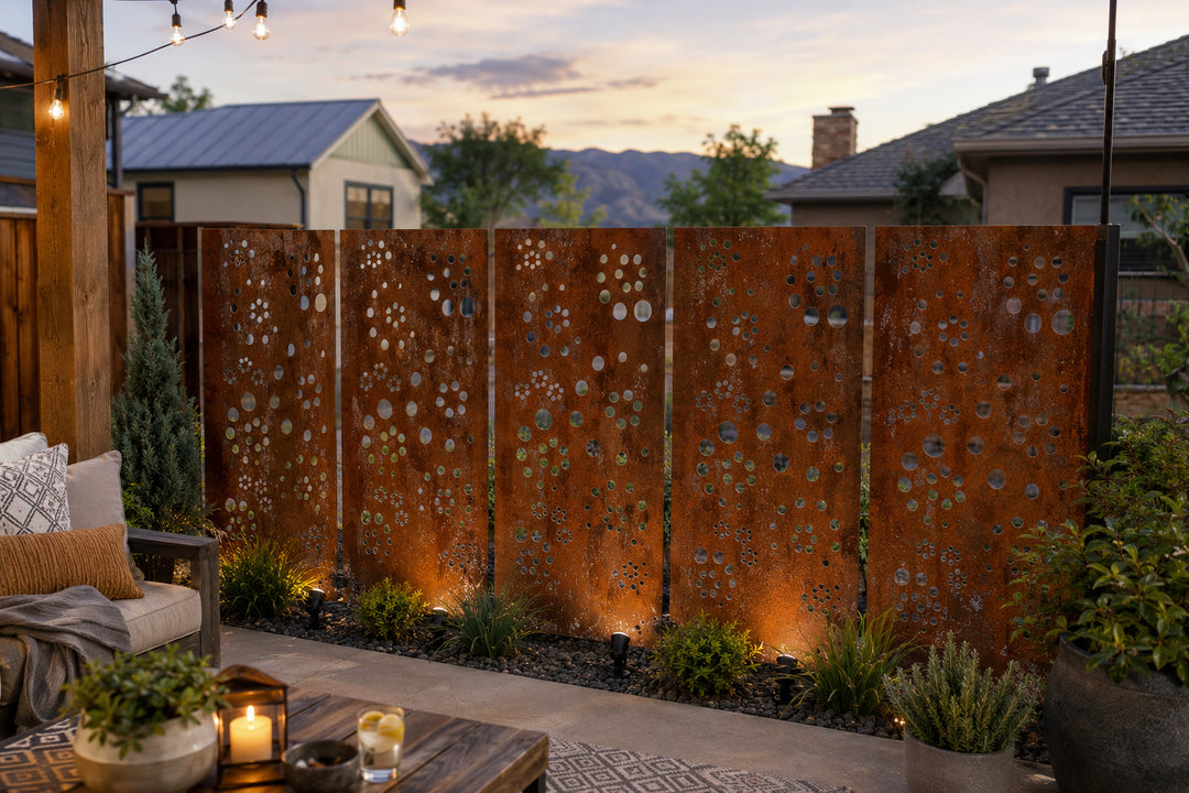 Outdoor Metal Privacy Wall Panels (60” &amp; 72”) – Heavy-Duty Steel for Patio &amp; Fence