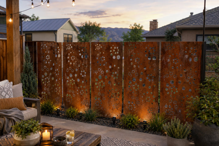 Outdoor Metal Privacy Wall Panels (60” &amp; 72”) – Heavy-Duty Steel for Patio &amp; Fence