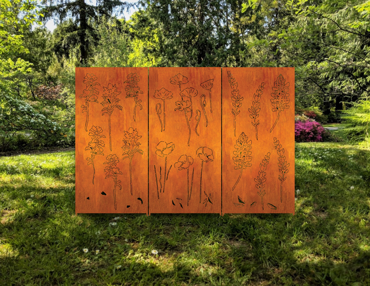Outdoor Privacy Panel or Metal Wall Sculpture