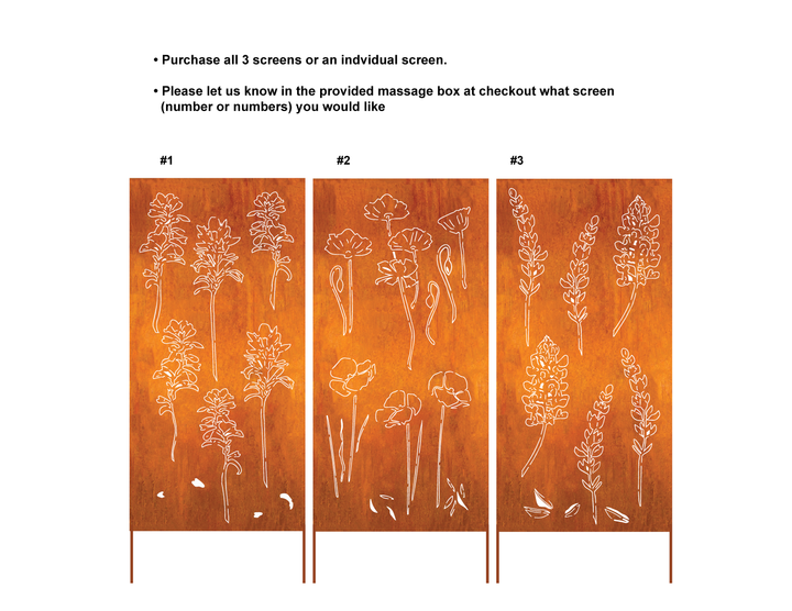 Outdoor Privacy Panel or Metal Wall Sculpture