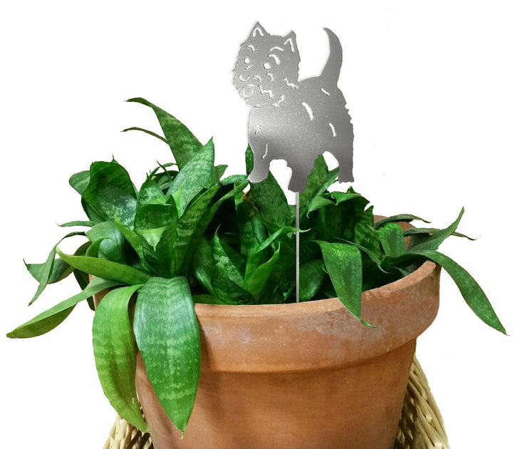 West Highland Terrier Plant Stake