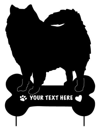 American Eskimo Dog Garden Stake or Wall Hanging