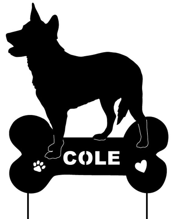 Australian Cattle Dog Garden Stake or Dog Wall Art / Pet Memorial