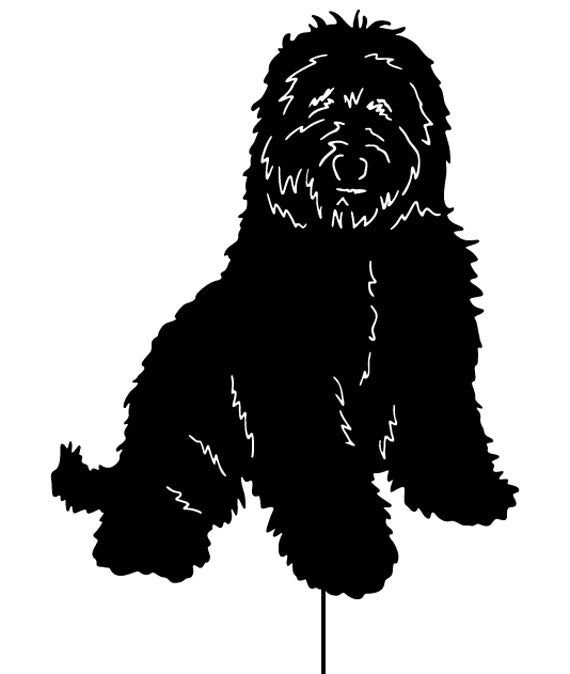 Australian Labradoodle Garden Stake or Wall Hanging