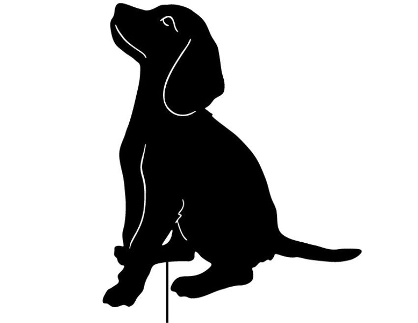 Beagle Garden Stake or Wall Hanging (Sit)