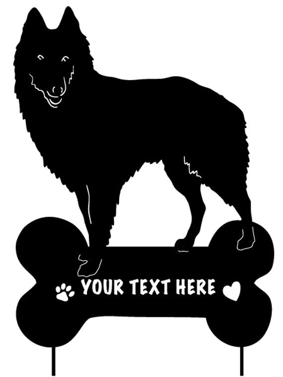 Belgian Shepherd Dog Garden Stake or Wall Hanging