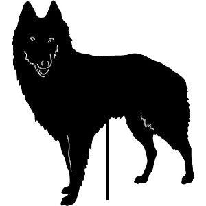 Belgian Shepherd Dog Garden Stake or Wall Hanging