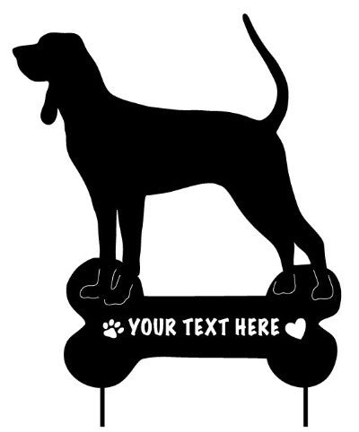 Black and Tan Coonhound Garden Stake or Wall Art