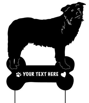 Border Collie Garden Stake or Wall Hanging (style 2)
