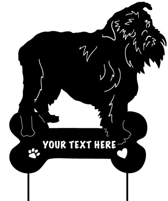 Brussels Griffon Garden Stake or Wall Hanging (Style 2)