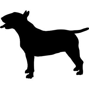 Bull Terrier Garden Stake or Wall Hanging