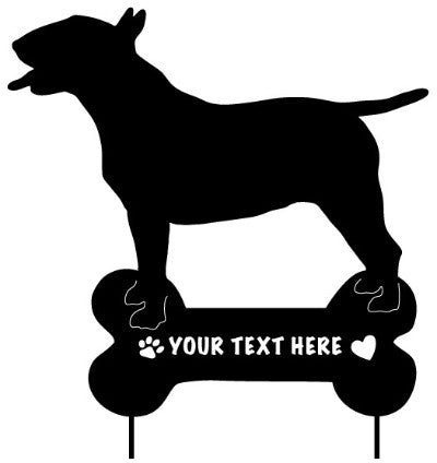 Bull Terrier Garden Stake or Wall Hanging