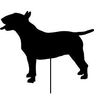 Bull Terrier Garden Stake or Wall Hanging