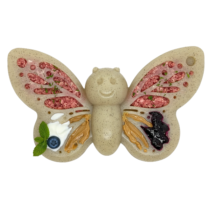 Butterfly Nylon Chew &amp; Enrichment Toy | 2-in-1 for Aggressive Chewers | SodaPup